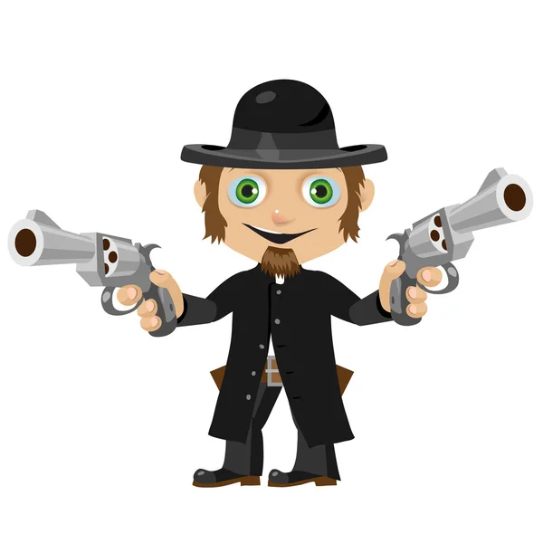 Wild West personnage fictif, ancien prêtre — Image vectorielle