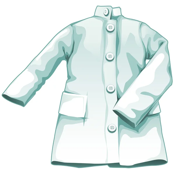 Vestito medico bianco, uniforme da lavoro — Vettoriale Stock