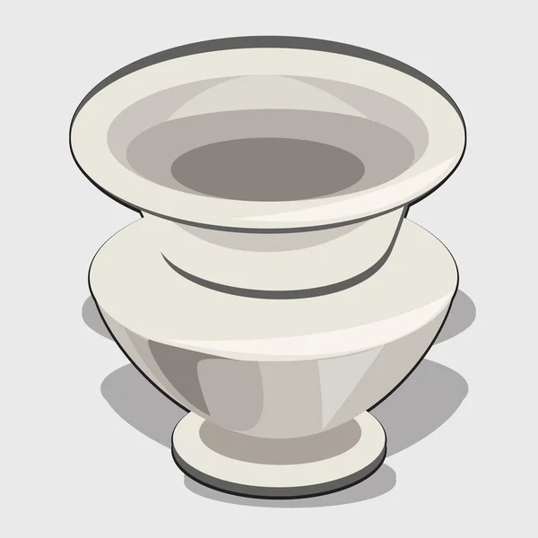 Біла ваза, векторний об'єкт для потреб вашого дизайну — стоковий вектор