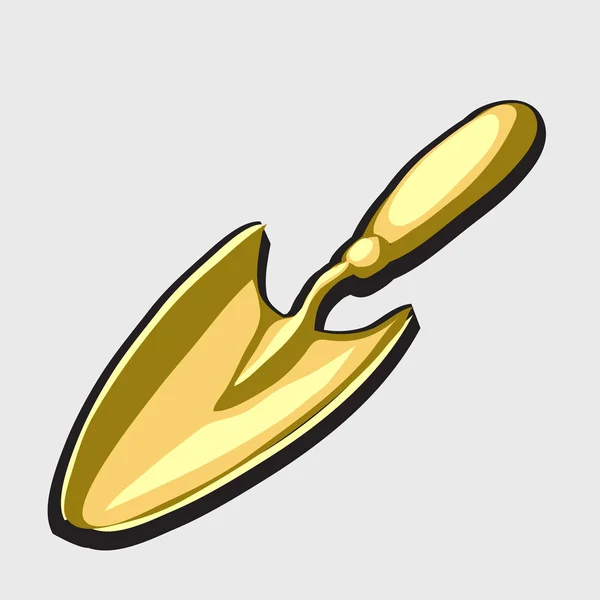 En gul spade. Vektor illustration — Stock vektor