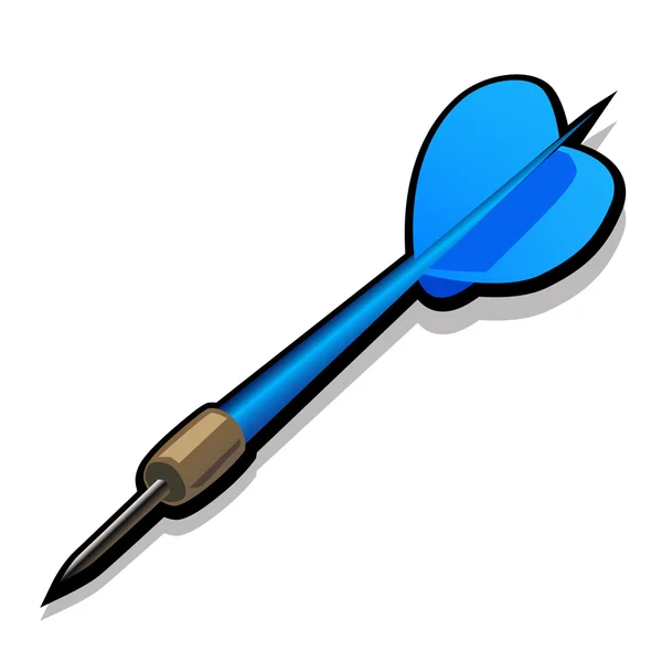 Blue dart voor Darts. Pictogram op witte achtergrond — Stockvector