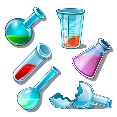 Şişe sıvı ile ve o olmadan büyük set