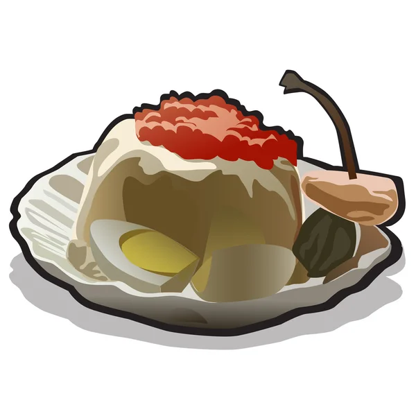 Ícone de comida apetitosa no estilo dos desenhos animados — Vetor de Stock