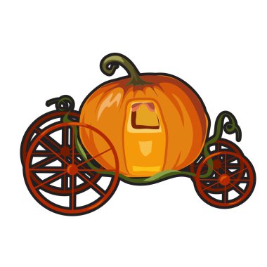 Fairytale pumpkin carriage for Princess clipart