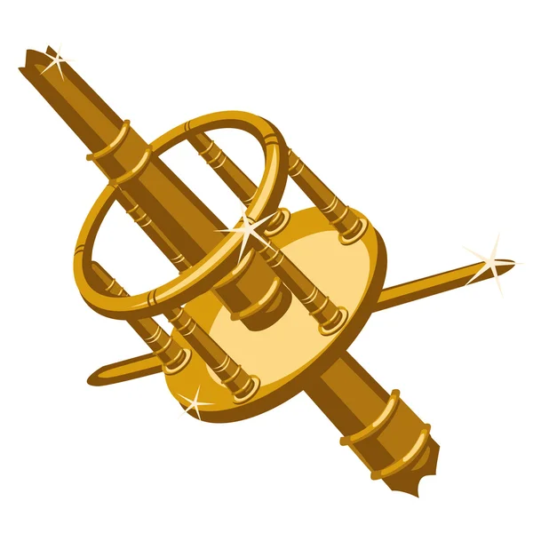 Das goldene Krähennest auf dem Schiff — Stockvektor