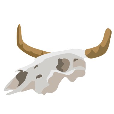 Eski fosil hayvan boynuzları başkanı