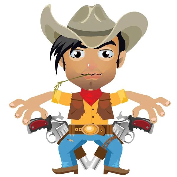 Chico genial, personaje ficticio al estilo del salvaje oeste — Vector de stock