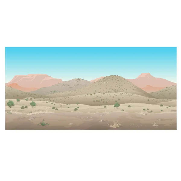 Scene creative, landscape of wild West, Prairie — Stock Vector