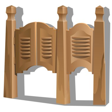 Menteşeli kapı meyhanede. Vahşi Batı tarzı iç