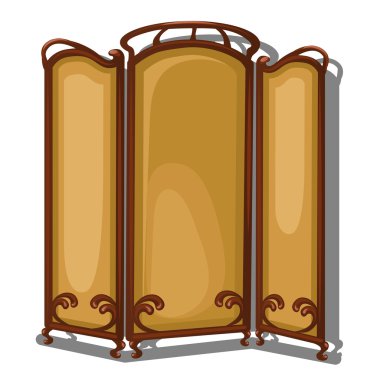 Ekran beyaz bir arka plan üzerine katlanır. izole