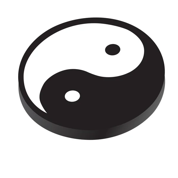 Zeichen Yin Yang, Symbol für Frieden, Kontrast, Harmonie — Stockvektor