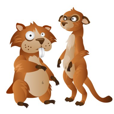 Çılgın Dağ sıçanı ve çöl faresi, komik karikatür hayvanlar
