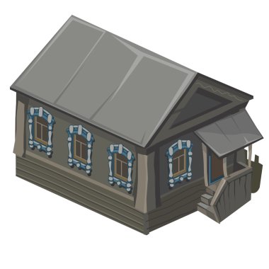 Sundurma ile rustik tarzı ahşap eski evi