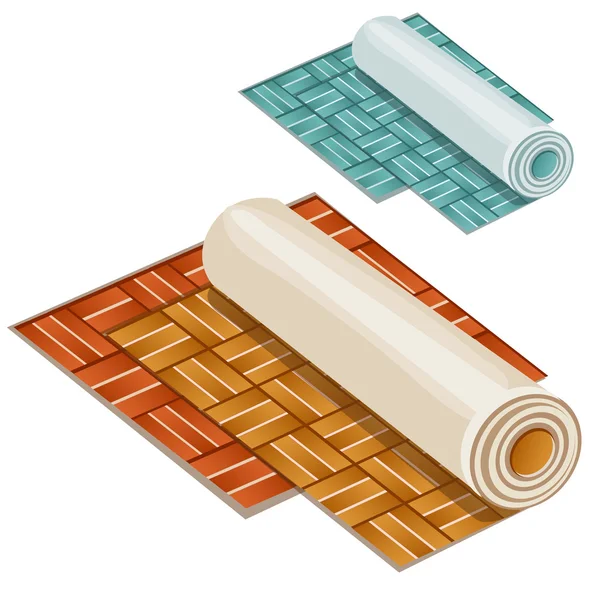 Wallpaper rolls two types on white background — Stock Vector