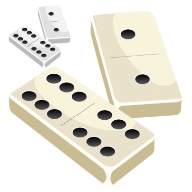 beyaz zemin üzerinde Domino