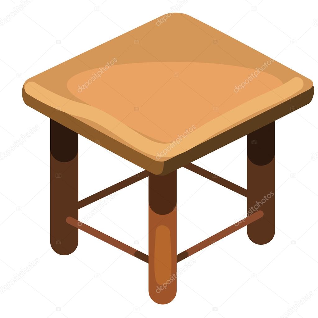 Icono de la tabla de madera en estilo dibujos animados aislados sobre
