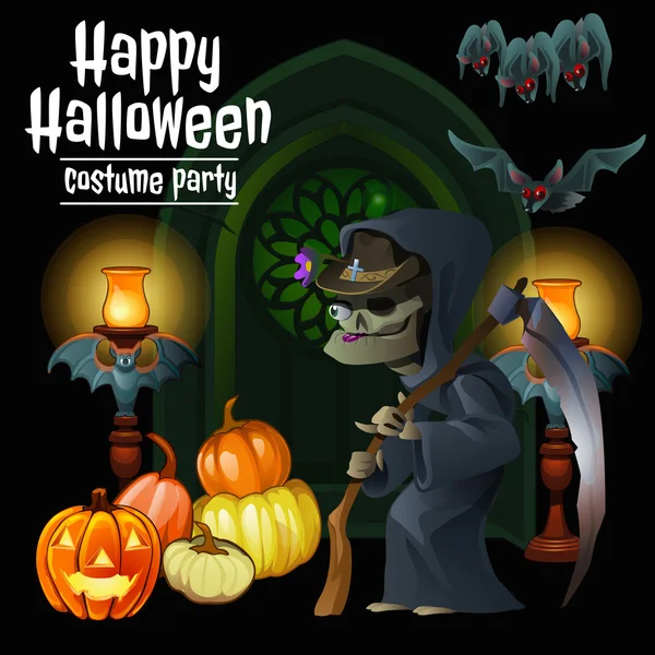 Witch party kostýmy pro šťastný Halloween — Stockový vektor