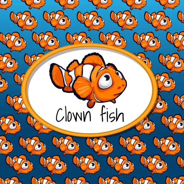 Kleiner Clownfisch, Texturverlauf der Karte — Stockvektor