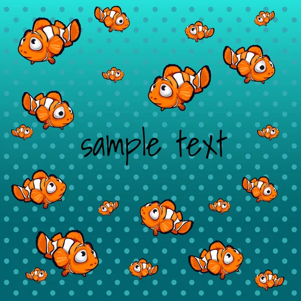 Csíkos narancs hal, a hely a szöveg — Stock Vector