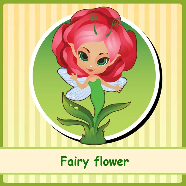 Fairy blomma - handritade illustration — Stock vektor
