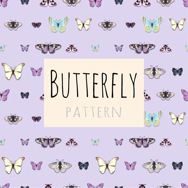 Muster von Schmetterlingen mit Platz für Text — Stockvektor