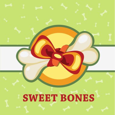 Sweet bones, great gift for a pet clipart