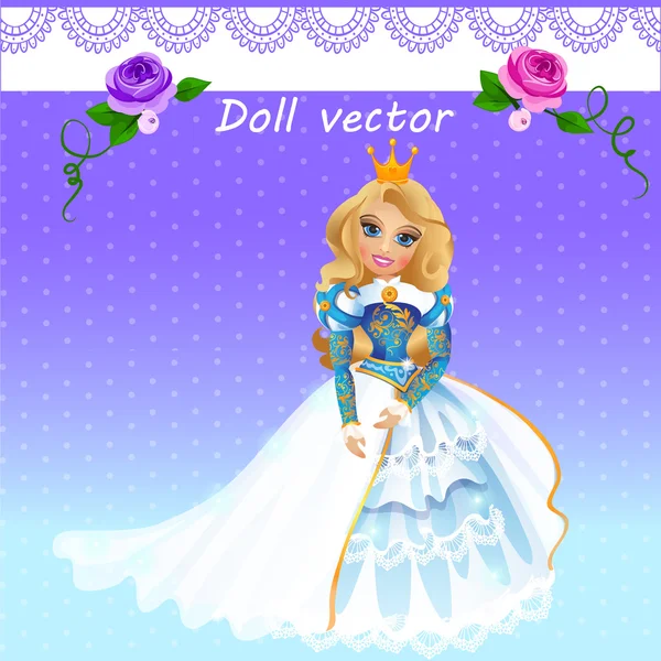 # Doll Queen in seremonial dress # - Stok Vektor