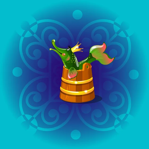 Fabulous Russian folk character pike — Stock Illustration Fabulous Russian folk character pike Stock Illustration