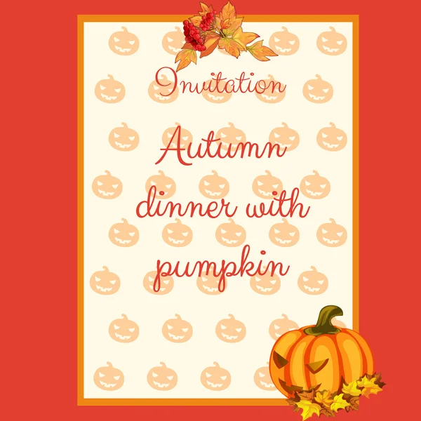 Preparación del menú de otoño, tarjeta para cafeterías — Vector de stock