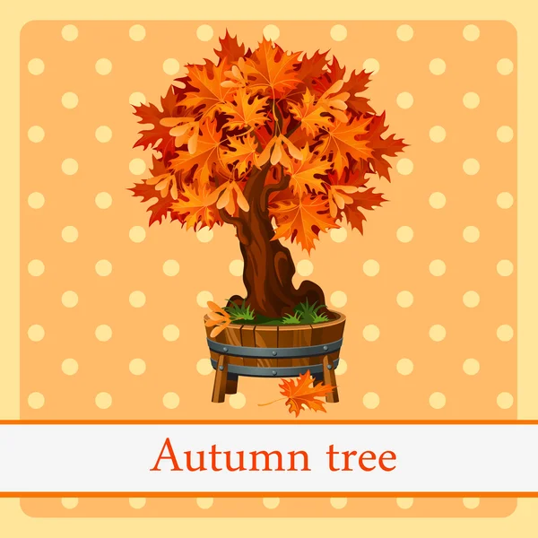 Árbol de otoño, símbolo colorido del otoño — Vector de stock