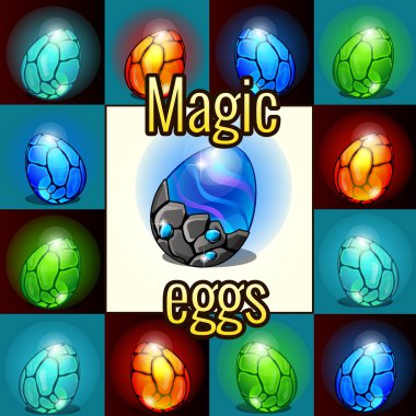 Kümesi sihirli, dragon yumurta aydınlatmalı