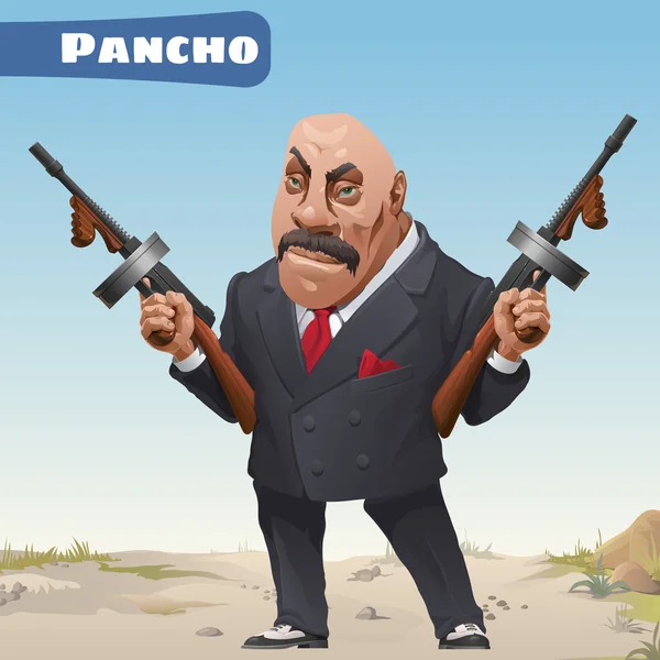 Персонаж мультфильма - бандит Панчо — стоковый вектор