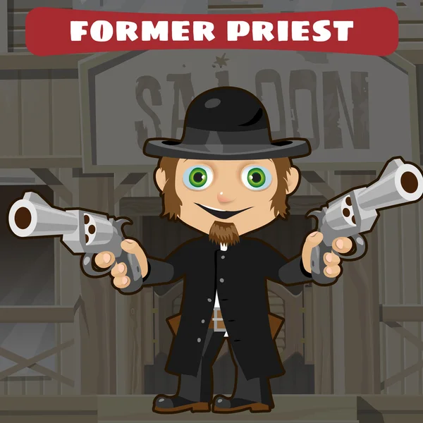 Fictieve personage - voormalig priester — Stockvector