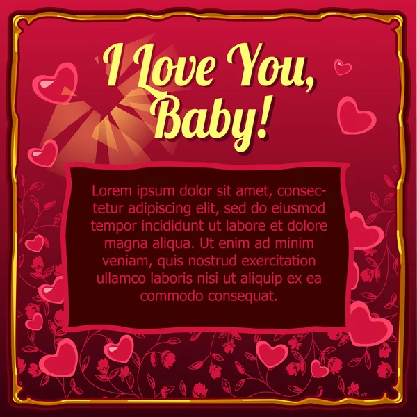 Valentines day card with space for your text on a dark red background — Stock Illustration Valentines day card with space for your text on a dark red background Stock Illustration