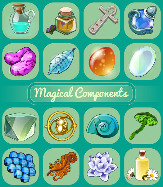 Большой набор магических артефактов для ваших дизайнерских потребностей
