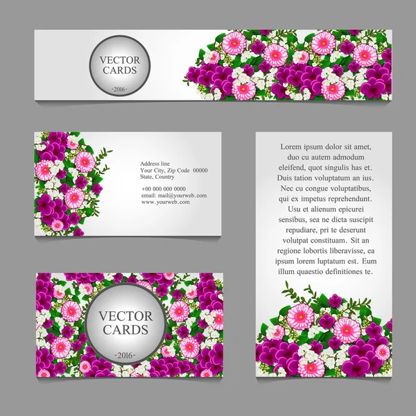 Wektor karty z biały i różowy kwiat — Wektor stockowy