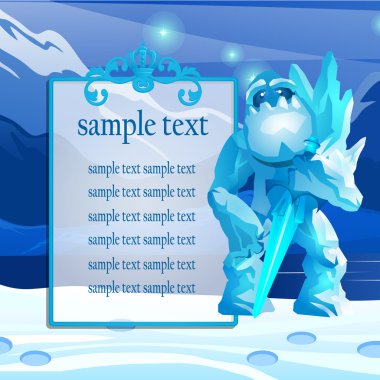 Buz dağları gelen sevimli canavar