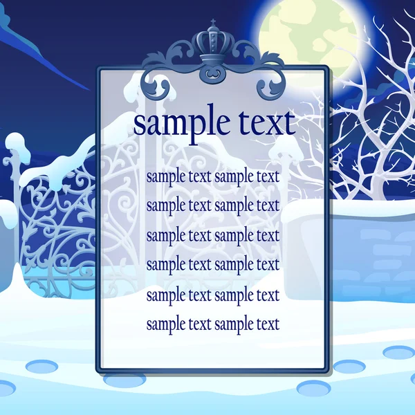 冬、あなたのテキストのためのポスターの中にキングス ゲート — ストックベクタ