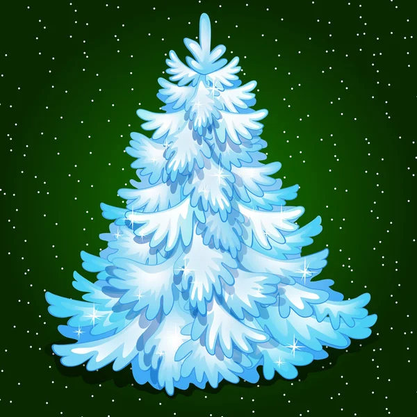 Arbre de Noël, joyeux voeux de Noël — Image vectorielle