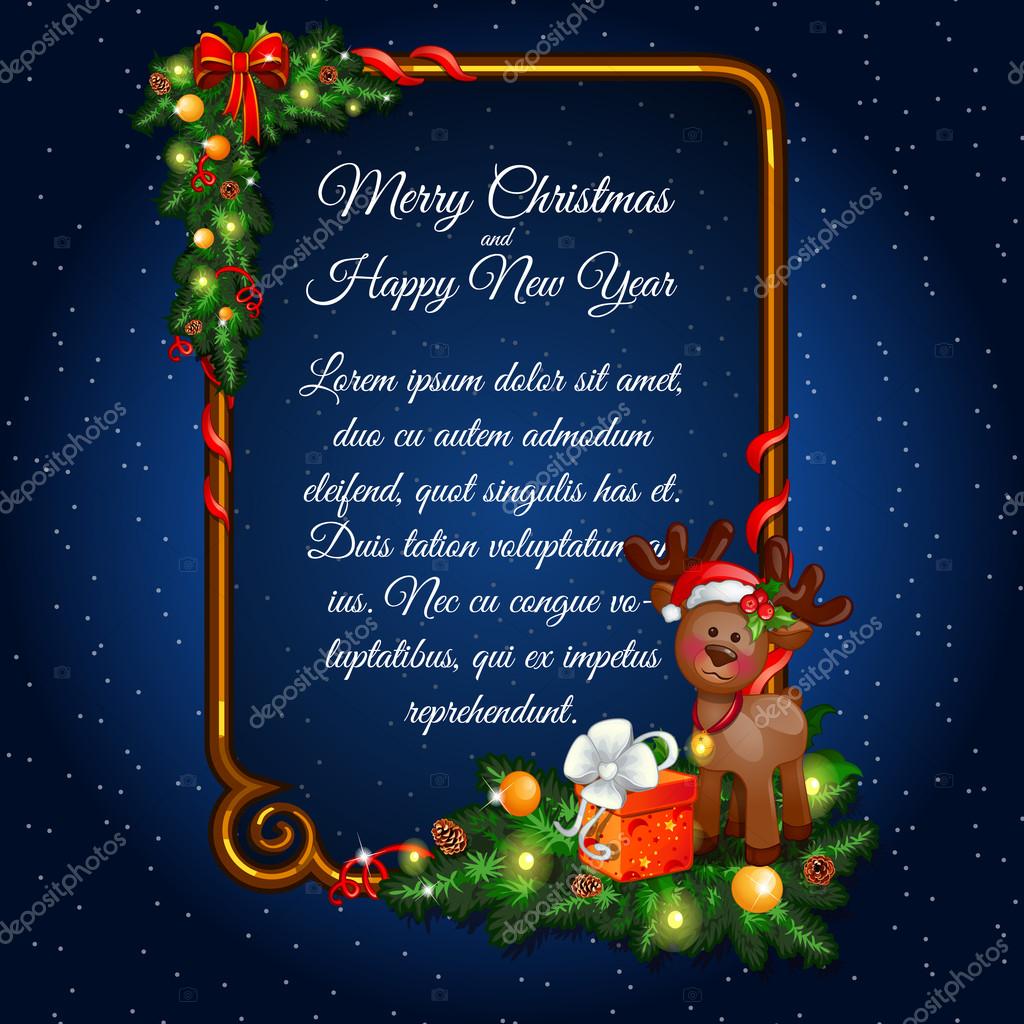 Postal Feliz Año Nuevo y Feliz Navidad Vector de stock por ©Anton_Lunkov  91128556, image size:1024x1024