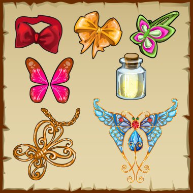 Yedi özgün takı ve bağları güzel dizi