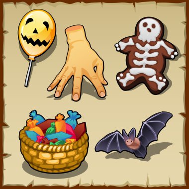 Cadılar Bayramı ve diğer tasarım için farklı semboller