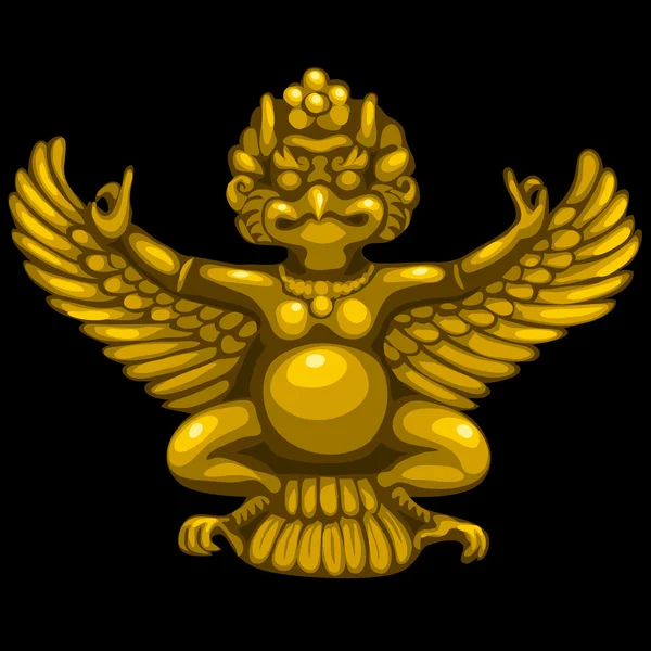 Hint tarzı Tanrısallığına altın heykelciği — Stok Vektör