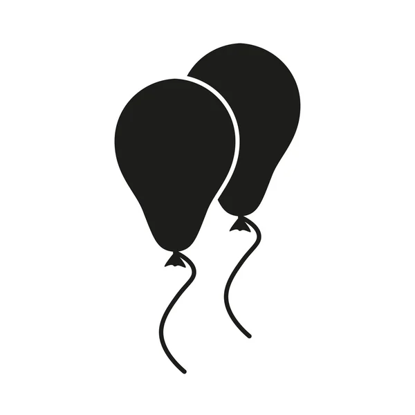 Ballonnen pictogram vector. — Stockvector