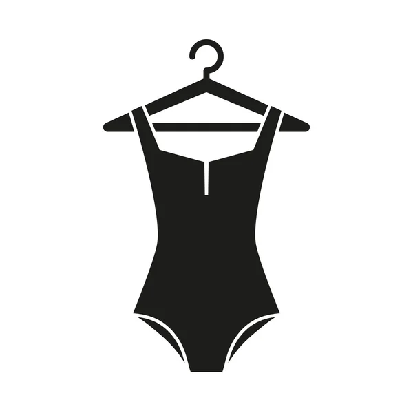 Zwarte zwembroek op hanger — Stockvector
