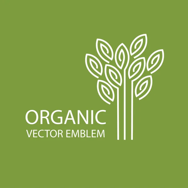 Vektör soyut organik amblemi, anahat monogram, çiçek simgesi