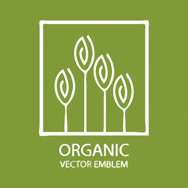 Vektor organische Blume Symbol — Stockvektor