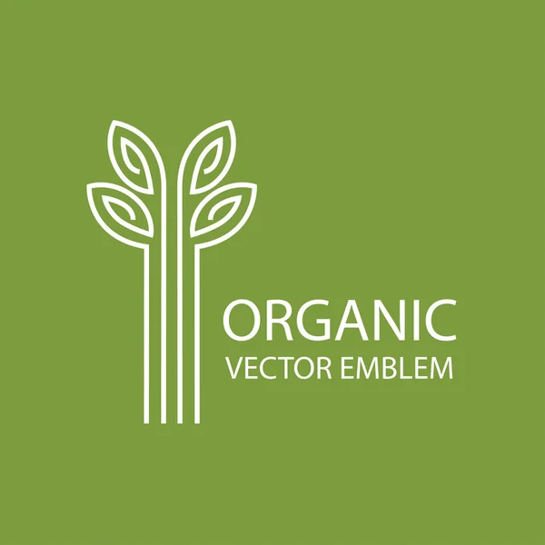 Vetor emblema orgânico abstrato, símbolo de árvore — Vetor de Stock