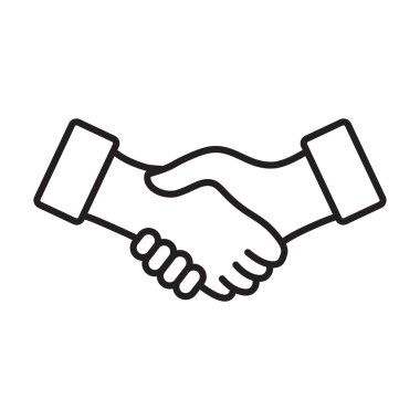 İş el sıkışma, sözleşme karşılıklı satırı sanat simgesi uygulamalar ve Web siteleri için