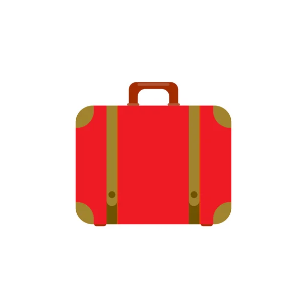 Icono de la maleta. Diseño plano estilo moderno vector ilustración. Elementos de diseño plano. Maleta roja — Vector de stock